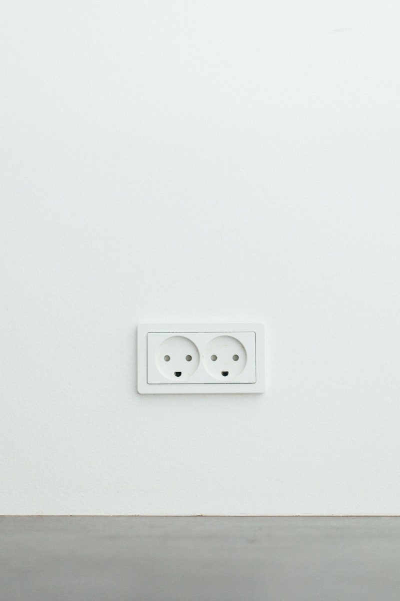 white wall plug